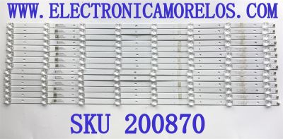 KIT DE LED'S PARA TV RCA (14 PIEZAS) / NUMERO DE PARTE D75030801AM-S / JJ-0667-D75030801AM-S 200320 / E486558 / TV23010301 / M196A3W47H2 / 200413JA4 / PANEL HV750QUBN9D / MODELO RNSMU7536